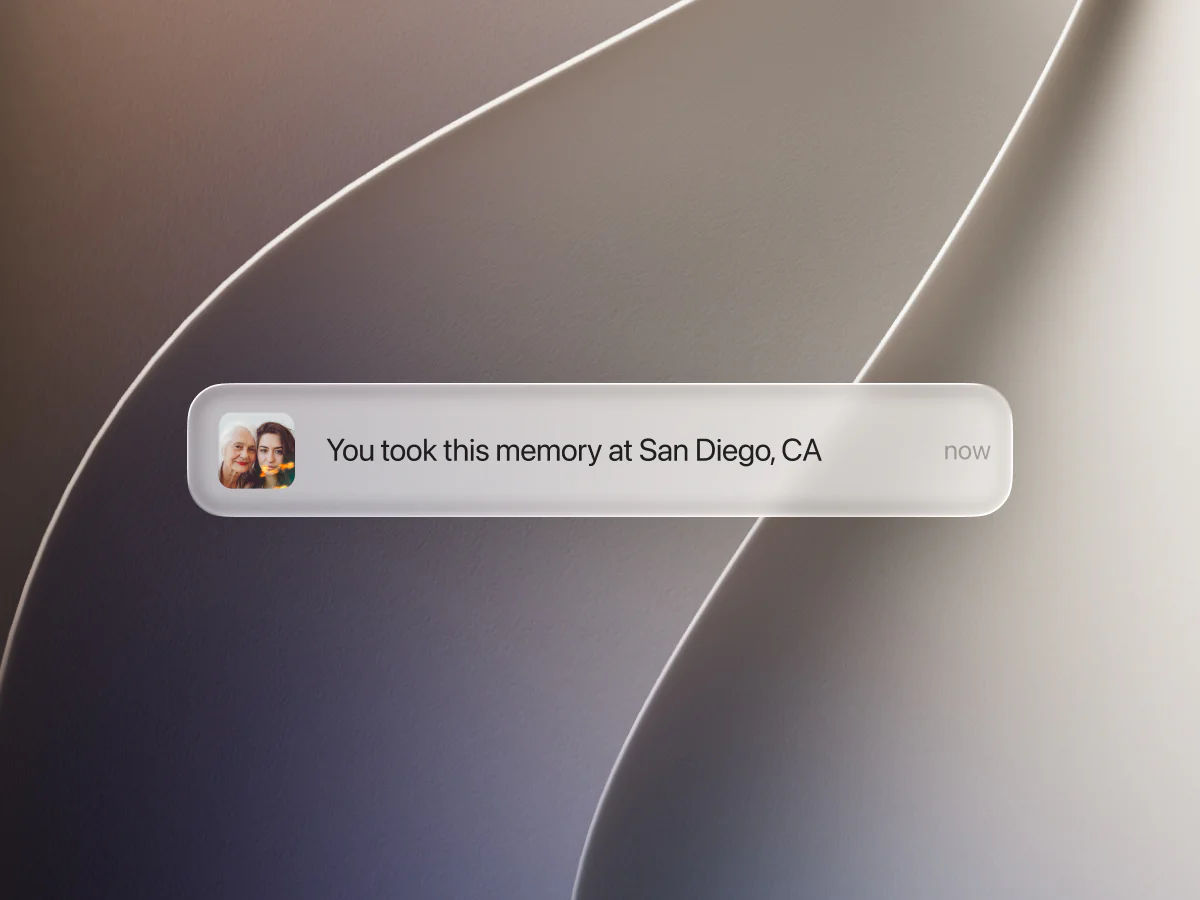 A memory suggested on the iPhone Lock Screen